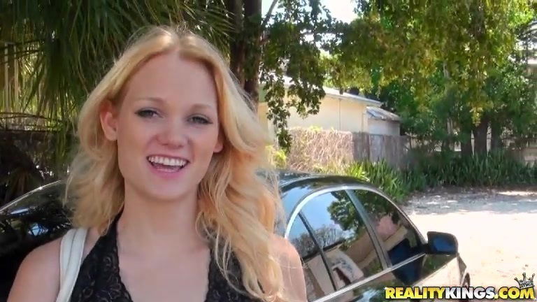 Victoria Love's shaved pussy gets fucked doggystyle.