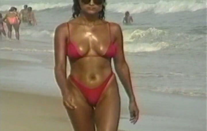 Brutal beach boy seduces dumpy dark haired slut for hard fuck