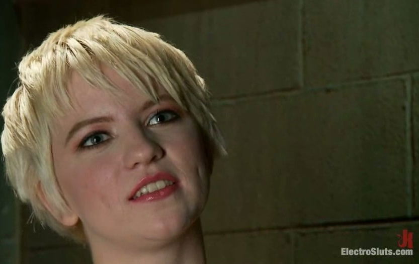 Short Hair Blonde alani Pi Getting Dominated and Tortured with Electricity
