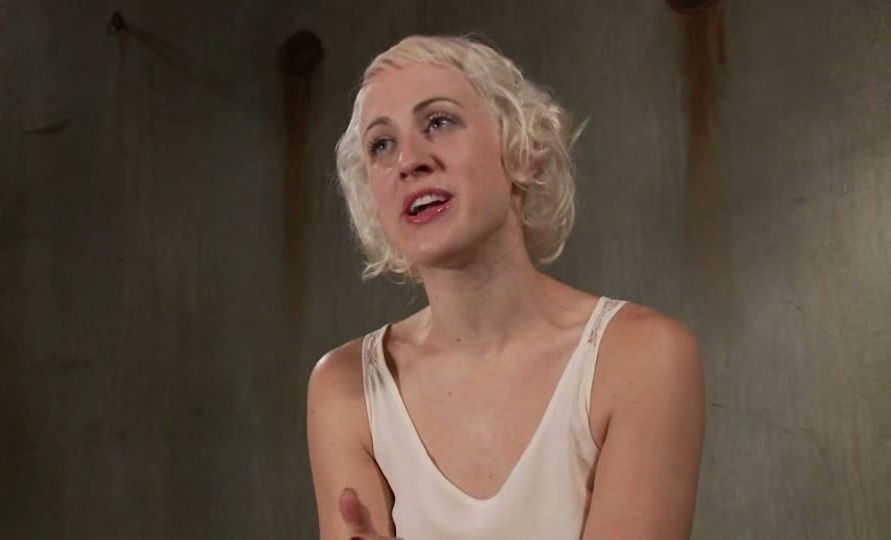 Toying and Fingering Short-Haired Blonde Dylan Ryan in BDSM Vid
