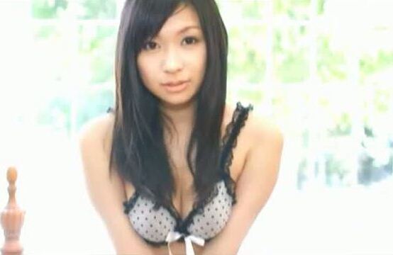 Cute Ogura spinning around sexy lingerie