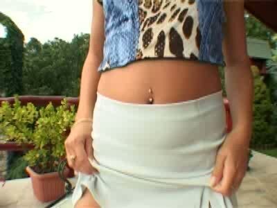 Good Looking Blonde Jacqueline Stones Masturbates Pussy and Ass Outside