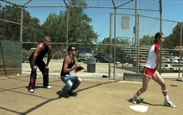 Horny trainer hopes to fuck one of his chicks after nice baseball game