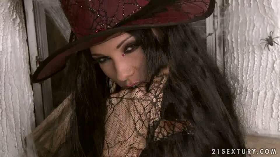 The Bad Black Witch Plays Naughty Games All Alone