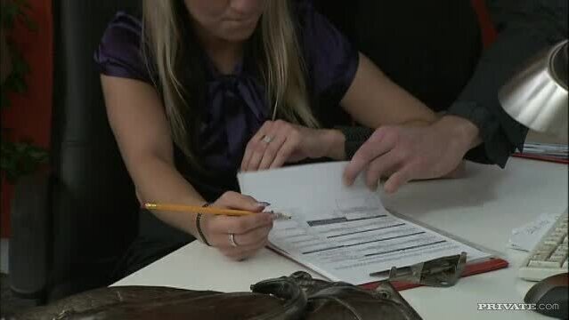 Bisexual Threesome Office With Blonde Lexxis Brown