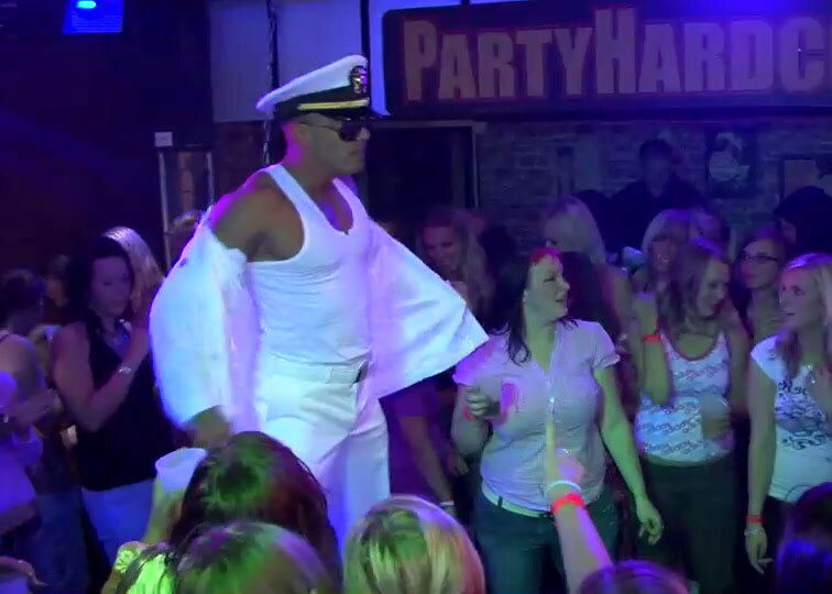 Girls are enjoying sailor's striptease shows