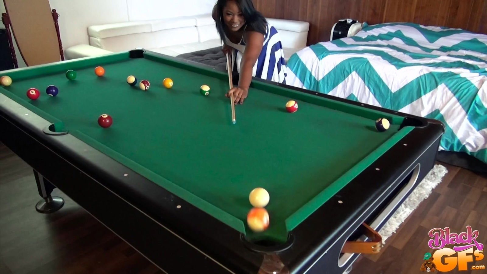 Ebony chick Ashanti Miller sucks and rides a dick like no one else