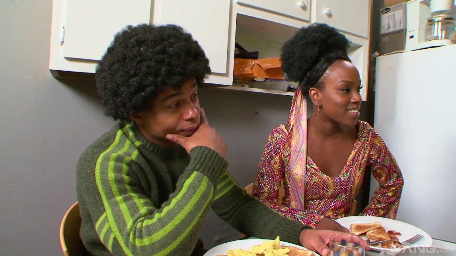 Ebony sex machine Barbie Banxxx pounded in the missionary position