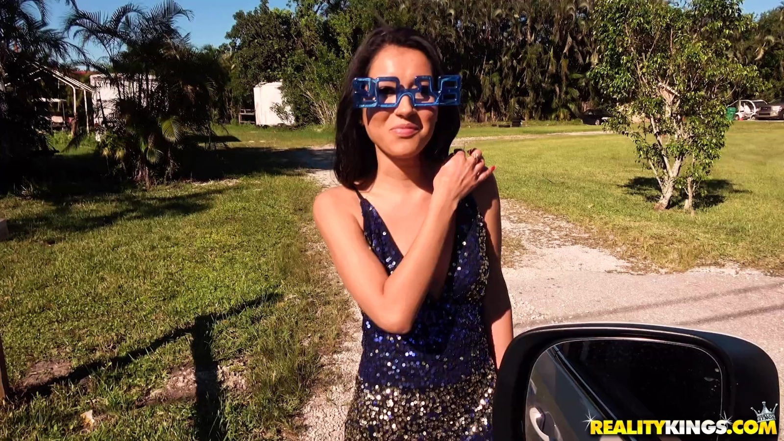 Elle Monela is a dolled up brunette who wants to be fucked in a car