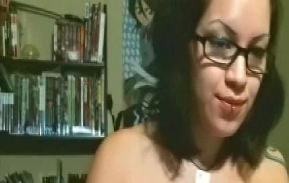 Amateur Jade Rox is sucking her lovely dildo