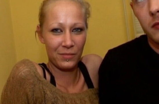 Sweet busty blonde Amanda pink dildo