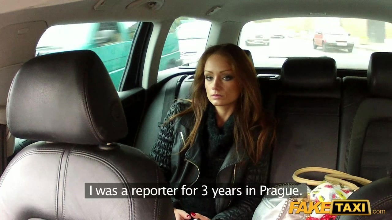 Spicy brunette babe is banging in the taxi