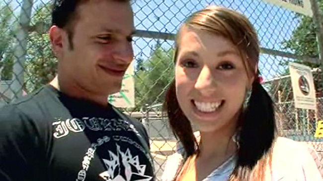 Hot morning coffee with slender brunette Allyssa Hall