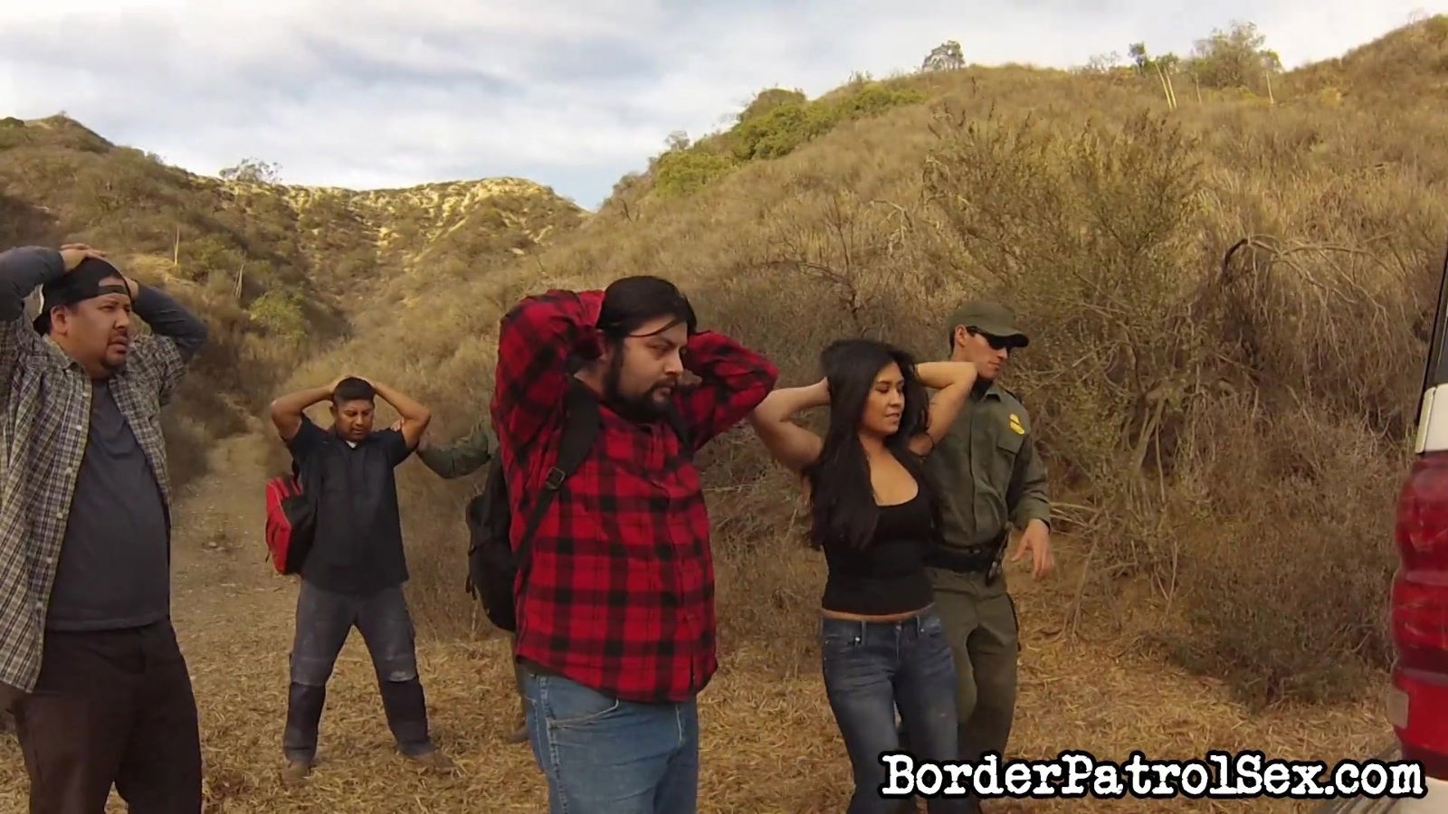 Brunette bimbo Alejandra Leon getting fucked lustfully in a car