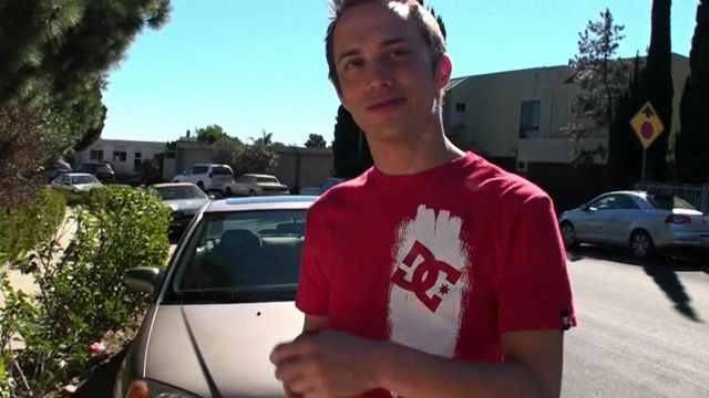 Brice Carson sucks huge cock outdoors