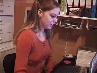 Young Kyla King watching porn computer