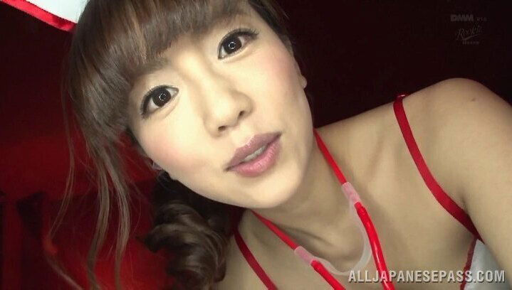 Sweet looking Japanese nurse Saki Ninomiya sucks off a cock