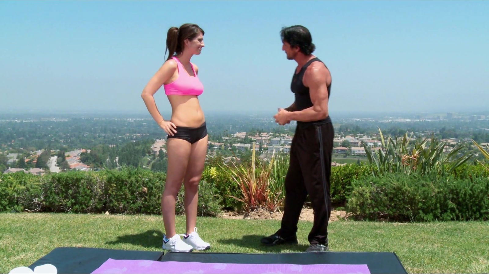 Karina White gives blowjob gets pussy drilled from behind