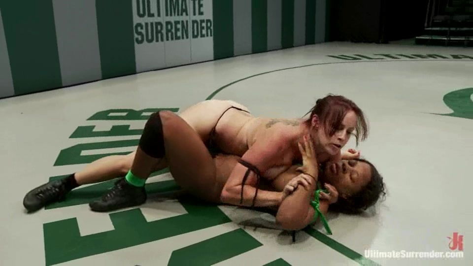 Chubby Yasmine Loven gets toyed by Bella Rossi after a fight