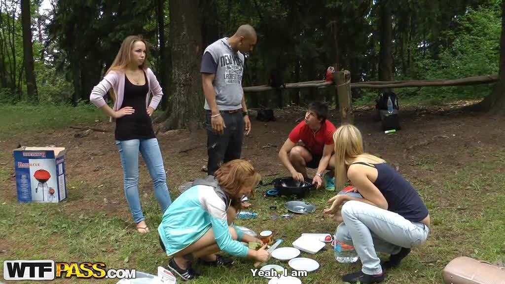 Interracial Foursome With Three Gorgeous Girls Black