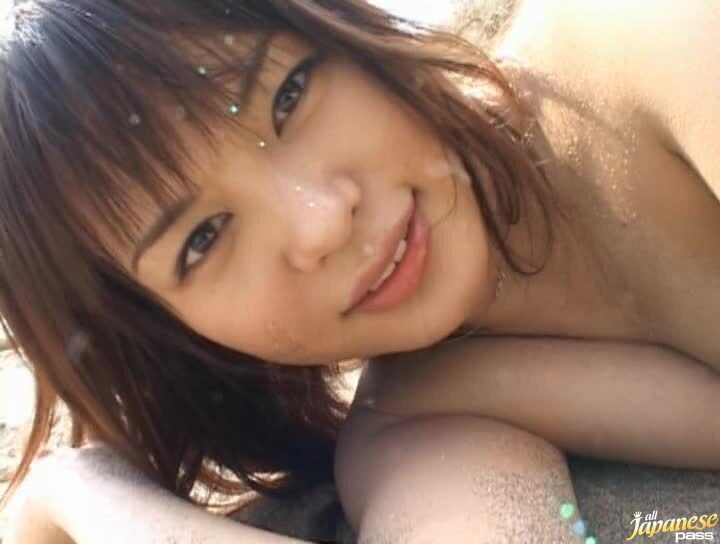 Cute Asian Babe Yuka Kurihara Gets Nailed and Facialized Outdoors