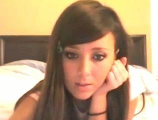 Cute teen gal posing for cam in tiny yellow thongs