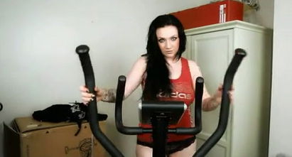 Wild blond haired busty spoty wife mine loves jogging topless