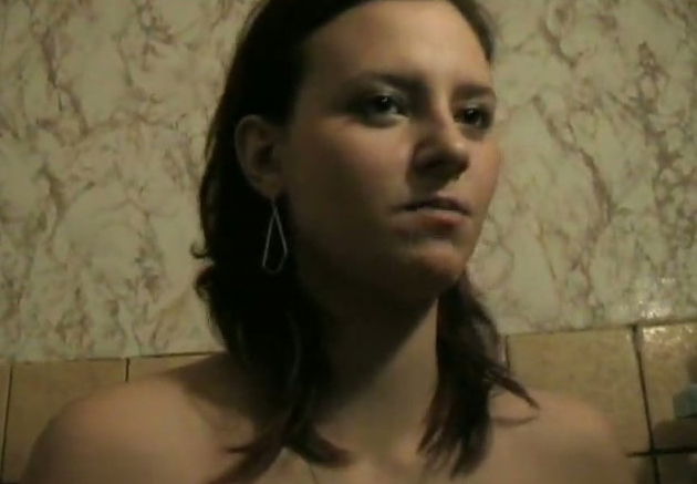 Russian sexy brunette Sasha is in a cheerful mood on the couch