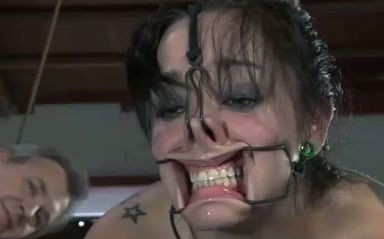 Salacious brunette chick is punished by her kinky master