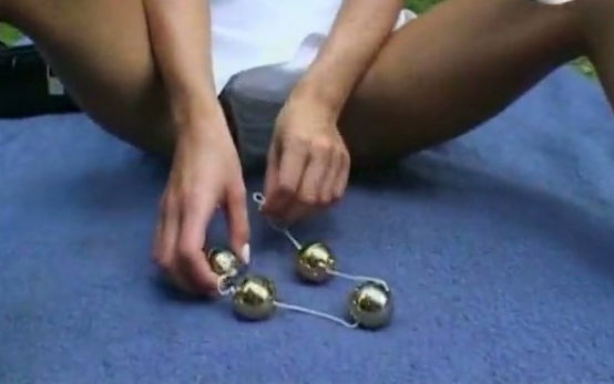 Thirsty blonde swaggy spectacled bitch undresses outdoors