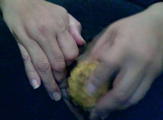 Stuffing myself with different fruits of different shapes and sizes