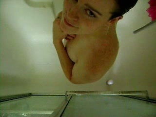 My chubby milk skinned amateur wife takes shower