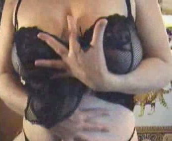 Full figured show white wifey takes black negligee