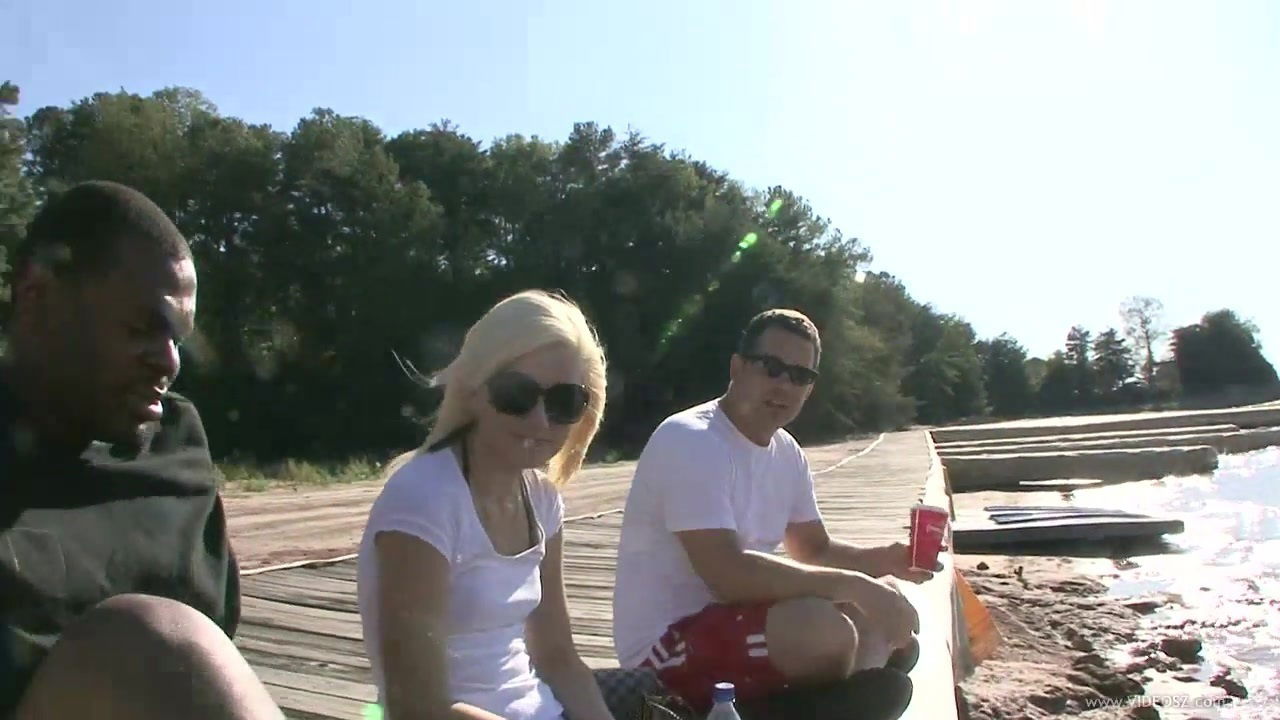 Interracial sex on a motorboat for the slutty blonde Jada Love