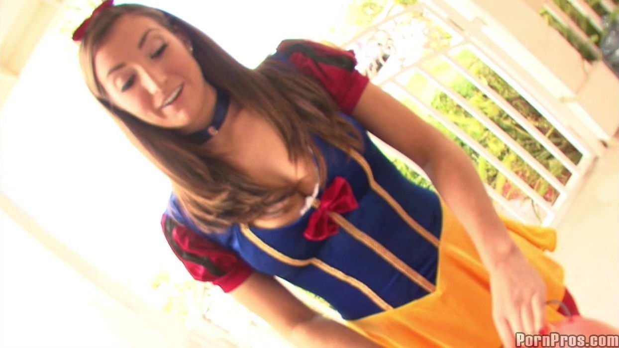 Fucking Alyson Westley's Shaved Pussy in Snow White Costume
