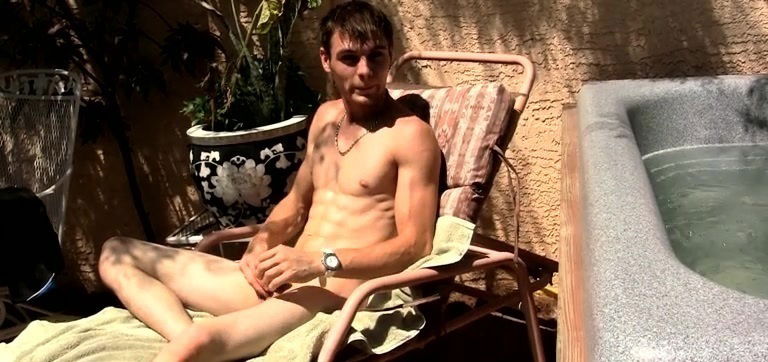 Hung Uncut Stroking Sun! Hess