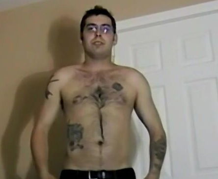 Hairy Straight Brad Unloads - Brad