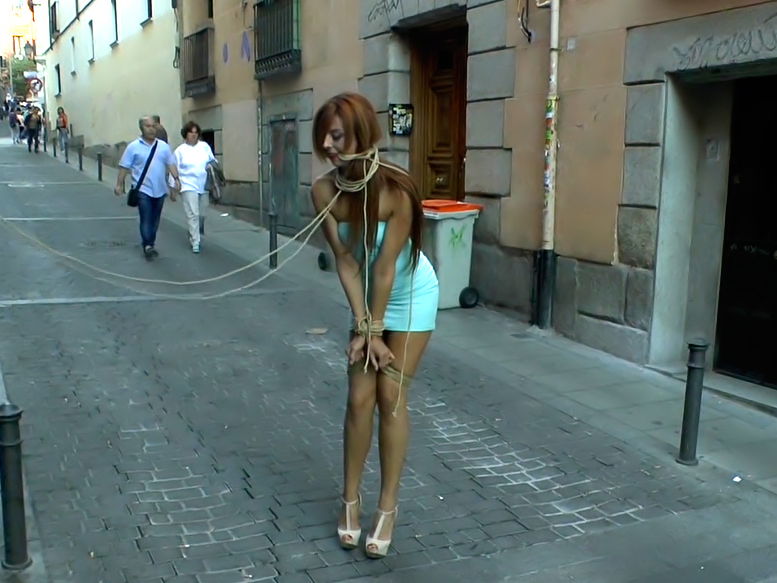 Gorgeous spanish model Bianca Resa is bound in Madrid