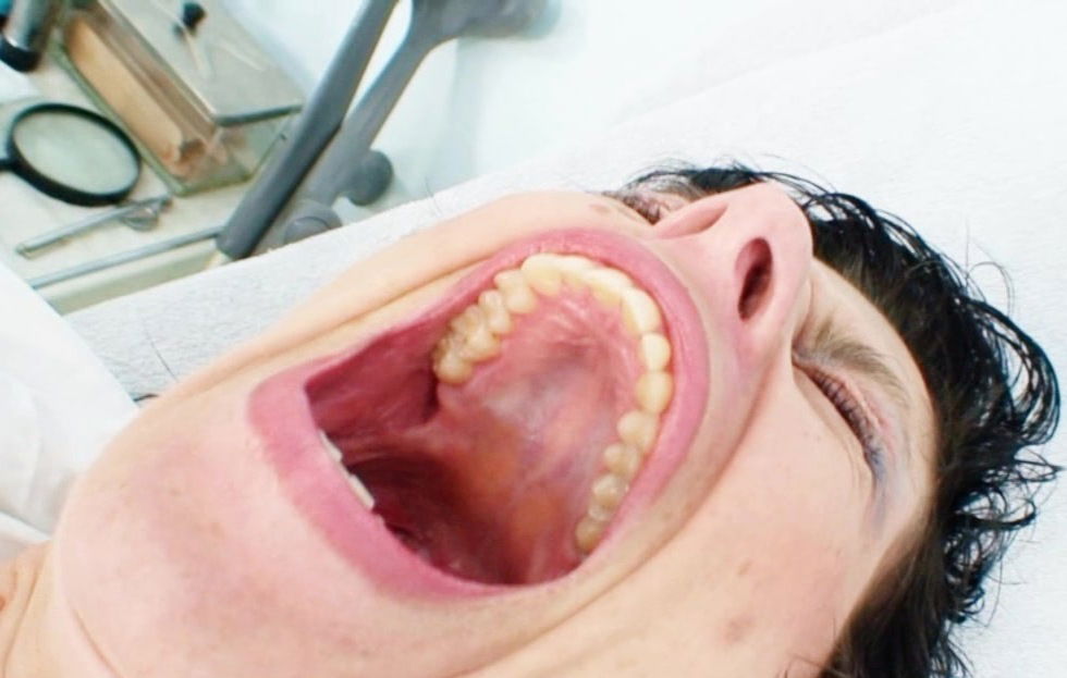 Hard stroking with mature nurse