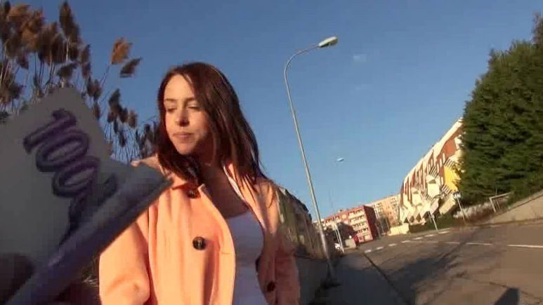 Christine Heidy blowing cock for cash