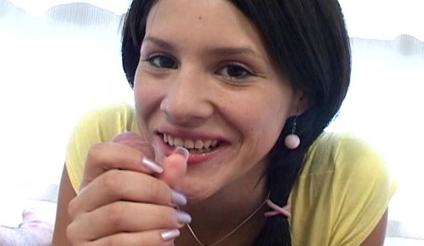 Maia Toscani tastes delicious dick with smile!