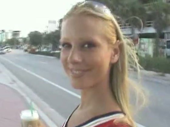 Horny blonde nympho Sandy loves being beach