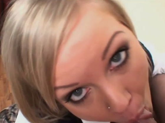 Yummy blond Sunny Diamond steamy doggy fuck after stout fellatio