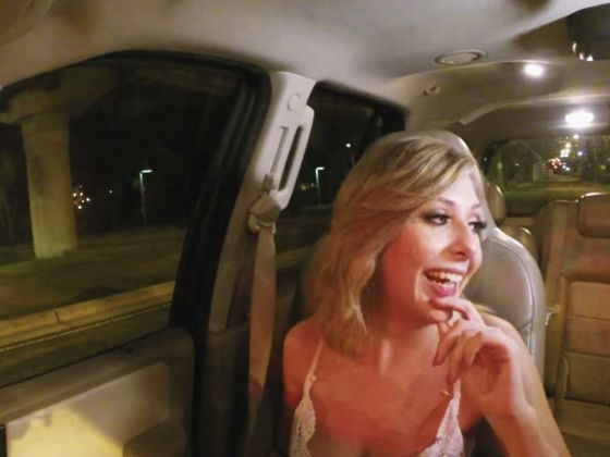 Sexy hitchhiker Kelly Greene knows how to give head like a pro