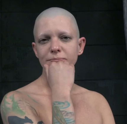 Bald slut Abigail Dupree fine after BDSM session