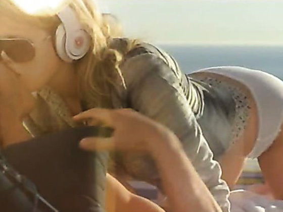 Summer love with blond girl