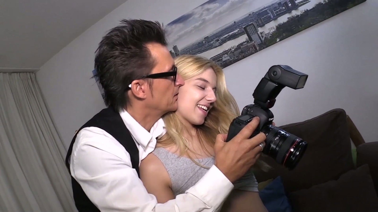 With dream become porn model blonde nympho Conny Dachs rides dick