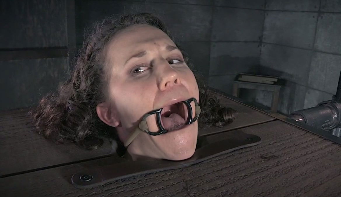 Nasty brunette slut with ring gag in her mouth Bonnie Day got restrained and fucked hard