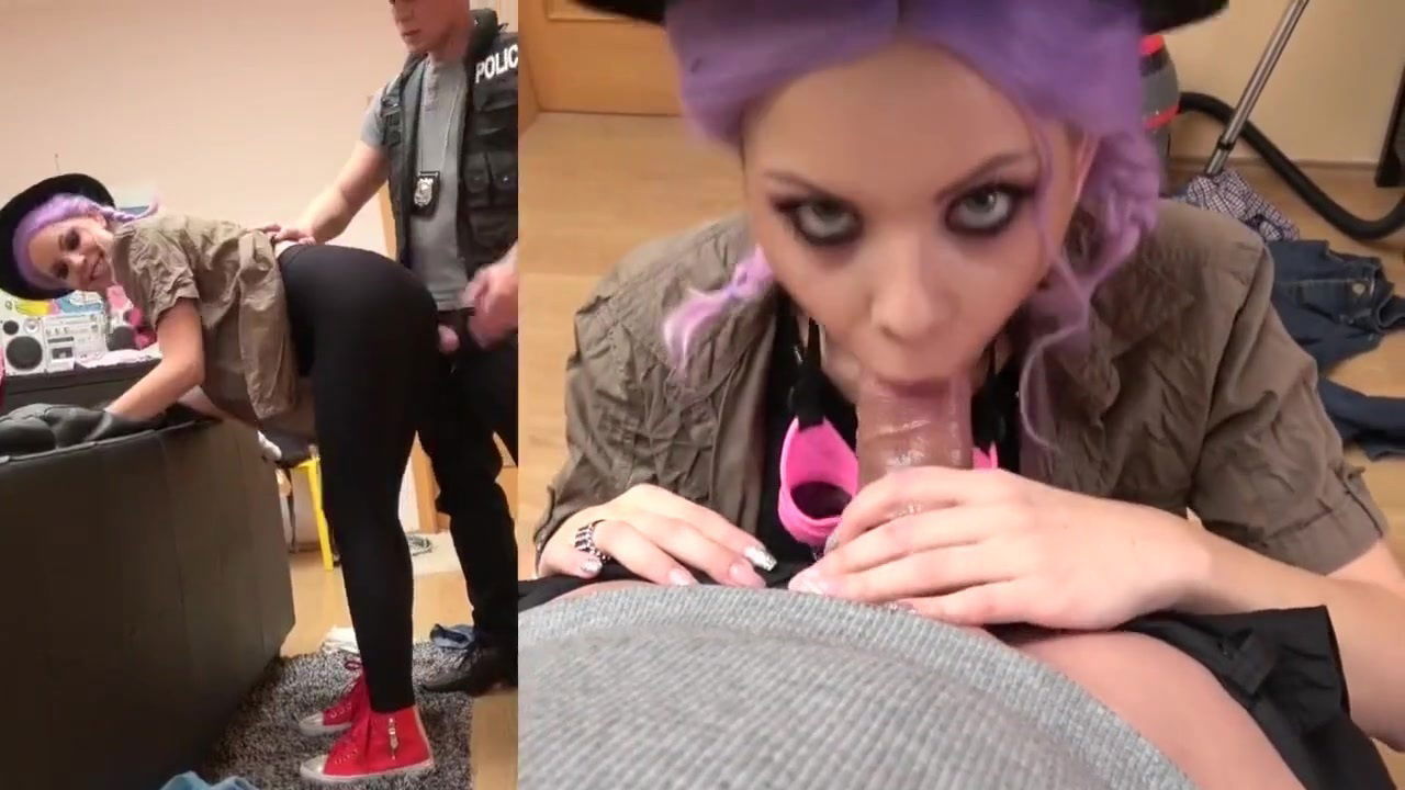 Lili Parker blowjob spanked double view