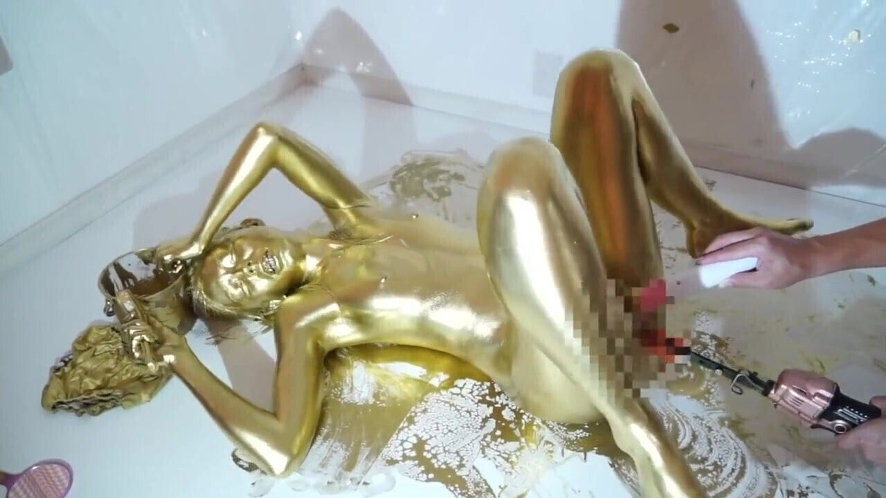 Gold paint Dildo